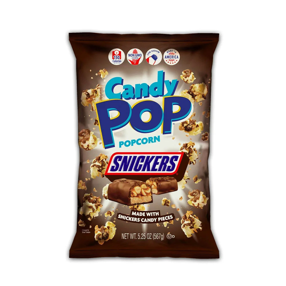Σνακ Ποπ Κoρν με Κομματάκια Snickers Candy Pop Snickers Popcorn 149g