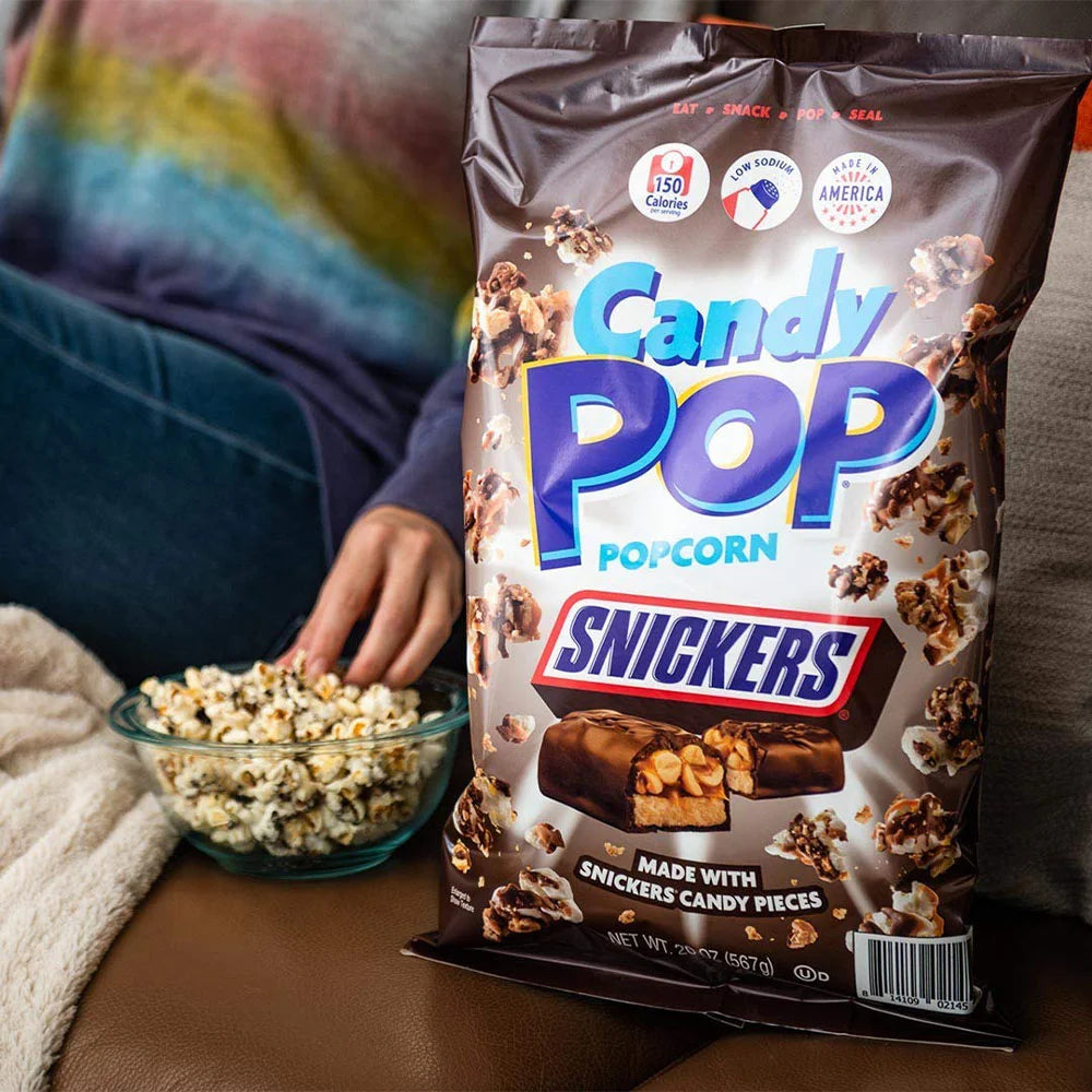 Σνακ Ποπ Κoρν με Κομματάκια Snickers Candy Pop Snickers Popcorn 149g