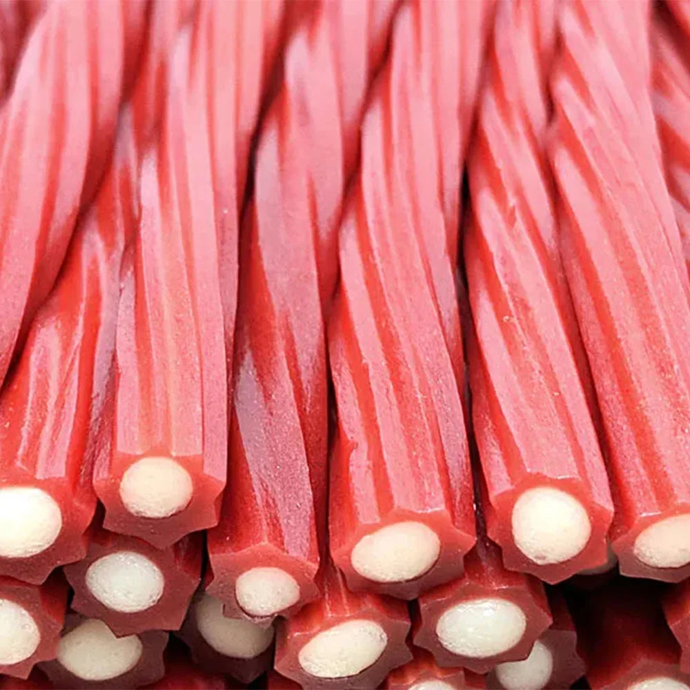 Ζαχαρωτά Με Γεύση Φράουλα Candyman Twisters Strawberry Milkshake Flavour 140g