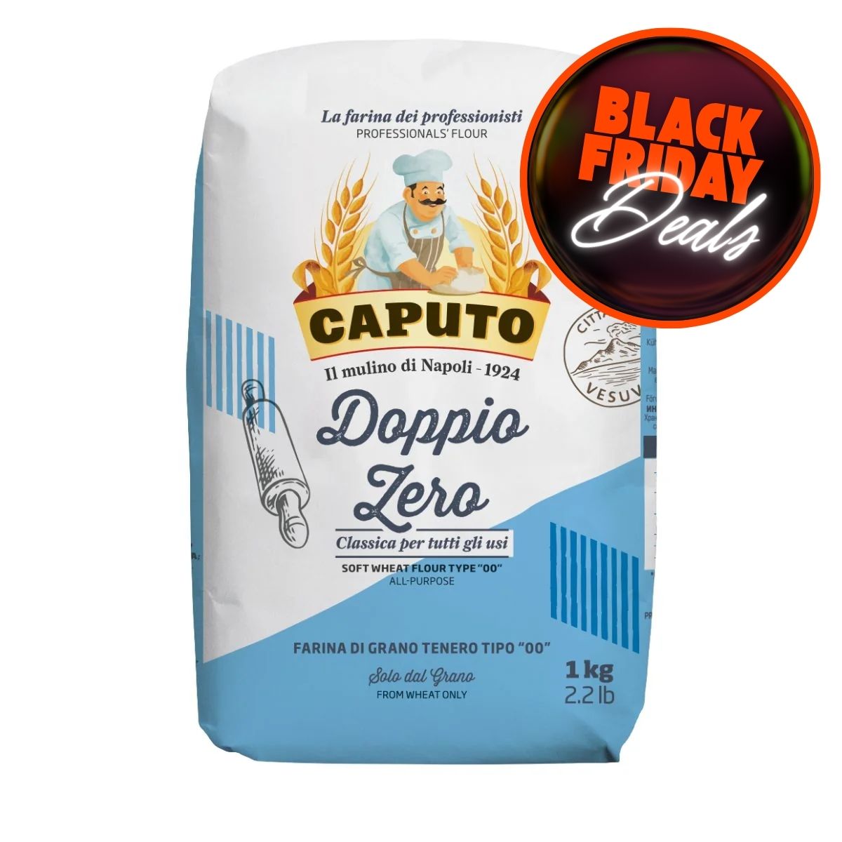 Αλεύρι για Όλες τις Χρήσεις Caputo Doppio Zero All Purpose Soft Wheat Flour 1kg