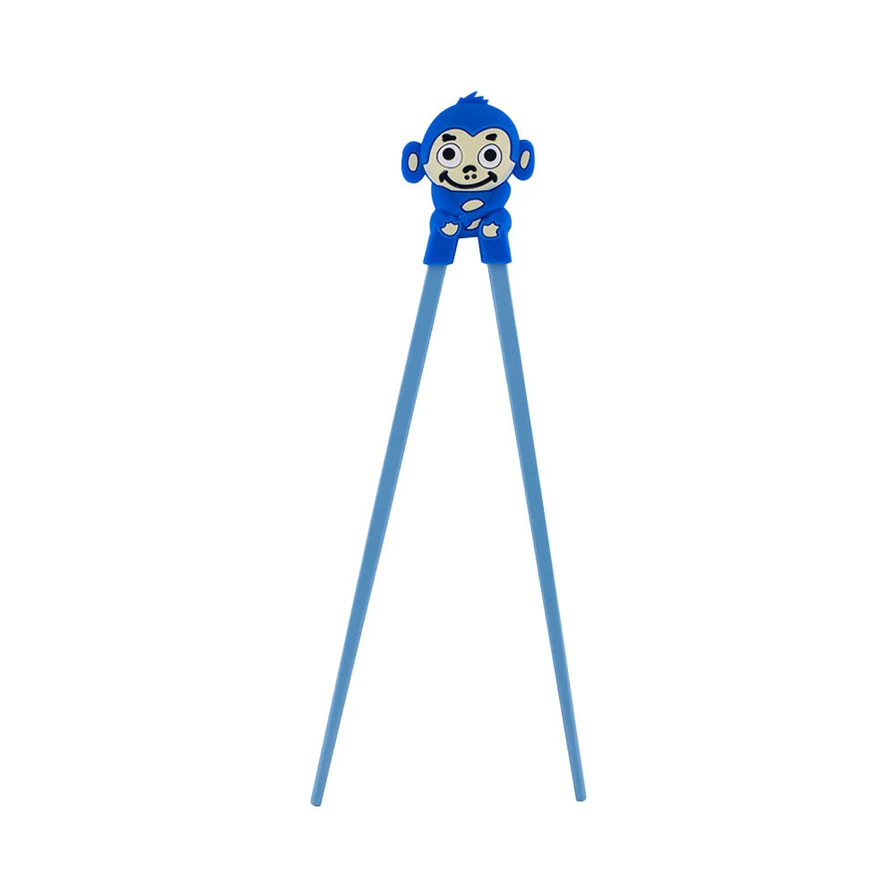 Παιδικά Τσόπστικς Με Βοηθό Tokyo Design Studio Children Chopsticks Blue Lucky Monkey Helper 18cm