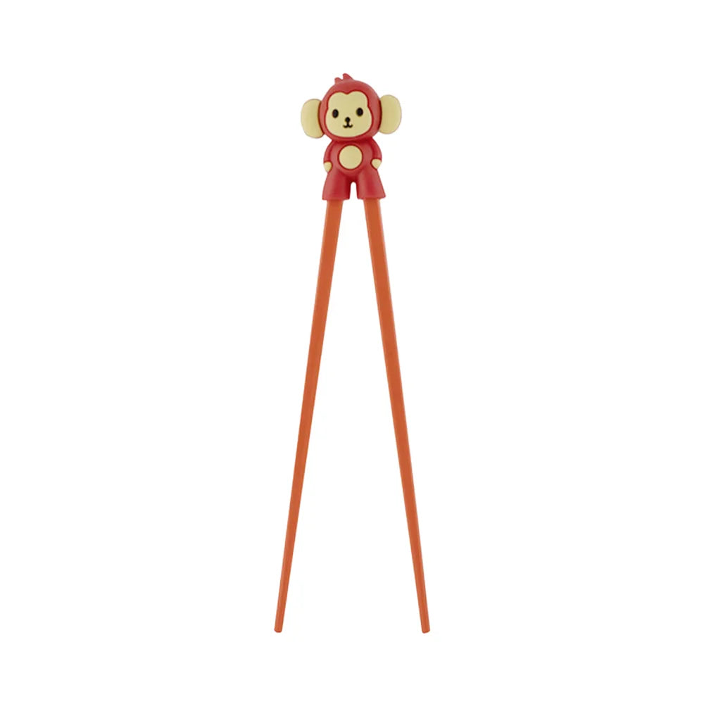 Παιδικά Τσόπστικς Με Βοηθό Tokyo Design Studio Children Chopsticks Brown Monkey Helper 18cm