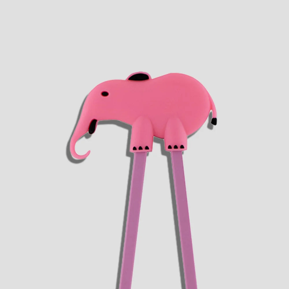 Παιδικά Τσόπστικς Με Βοηθό Tokyo Design Studio Children Chopsticks Pink Elephant Helper 18cm