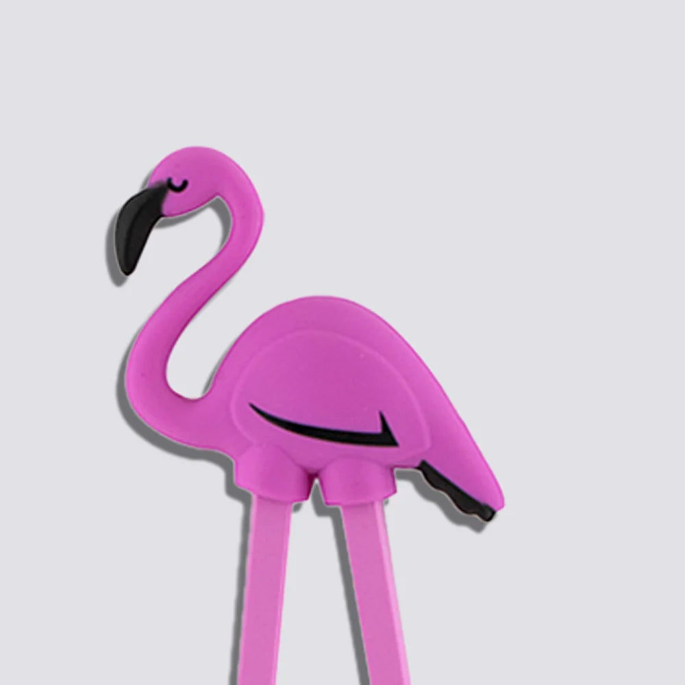 Παιδικά Τσόπστικς Με Βοηθό Tokyo Design Studio Children Chopsticks Purple Flamingo Helper 18cm