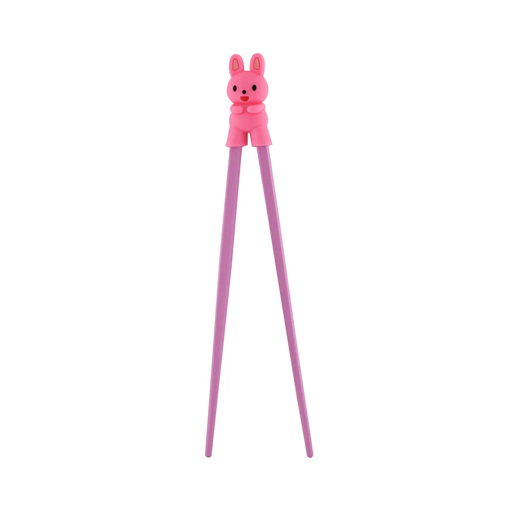 Παιδικά Τσόπστικς Με Βοηθό Tokyo Design Studio Children Chopsticks Pink Rabbit Helper