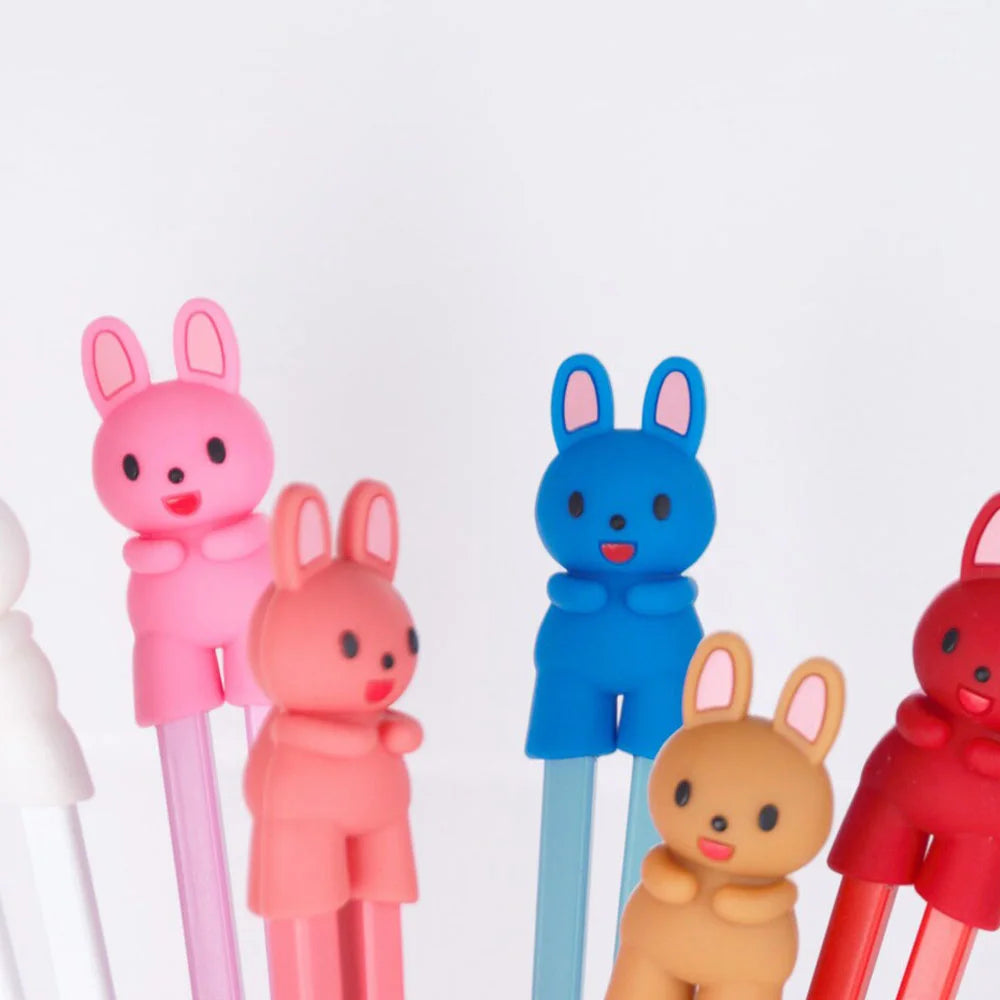 Παιδικά Τσόπστικς Με Βοηθό Tokyo Design Studio Children Chopsticks Pink Rabbit Helper