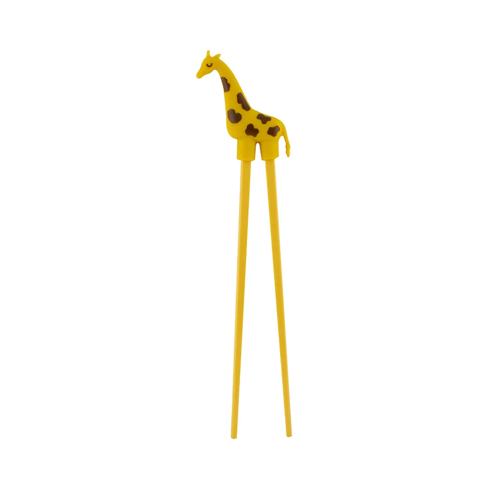 Παιδικά Τσόπστικς Με Βοηθό Tokyo Design Studio Children Chopsticks Yellow Giraffe Helper 18cm