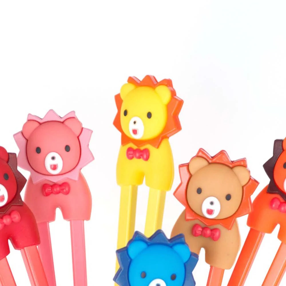 Παιδικά Τσόπστικς Με Βοηθό Tokyo Design Studio Children Chopsticks Yellow Lion Helper 18cm