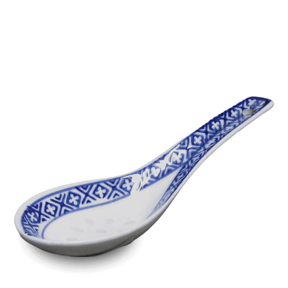 Πορσελάνινο Κουτάλι Cardinal Spoon White Blue Patterns 14cm