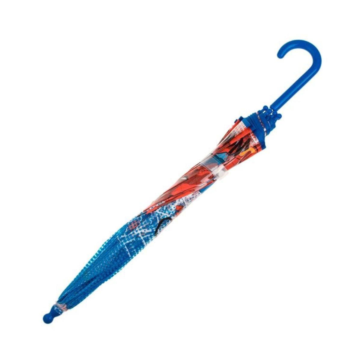 Παιδική Ομπρέλα Διάφανη Χειροκίνητη Spiderman Μπαστούνι