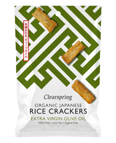 Κράκερ Ρυζιού Βιολογικά Clearspring Organic Japanese Rice Crackers Extra Virgin Olive Oil 50g