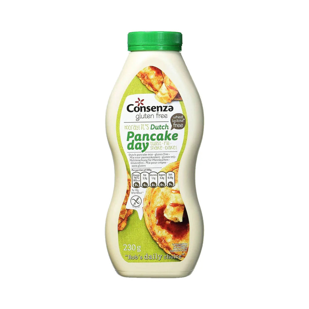 Μείγμα Για Πανκέικς Χωρίς Γλουτένη Consenza Shake Bottle Dutch Gluten Free Pancake Day Mix 230g