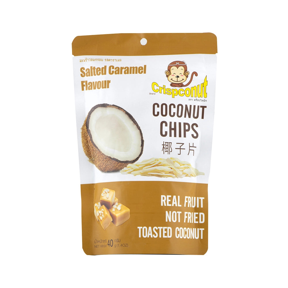 Τσιπς Καρύδας με Αλμυρή Καραμέλα Crispconut Coconut Chips Salted Caramel 40g
