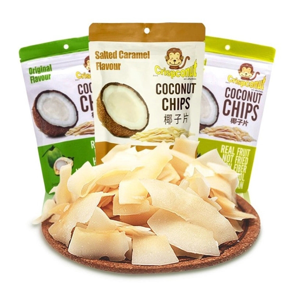 Τσιπς Καρύδας με Αλμυρή Καραμέλα Crispconut Coconut Chips Salted Caramel 40g
