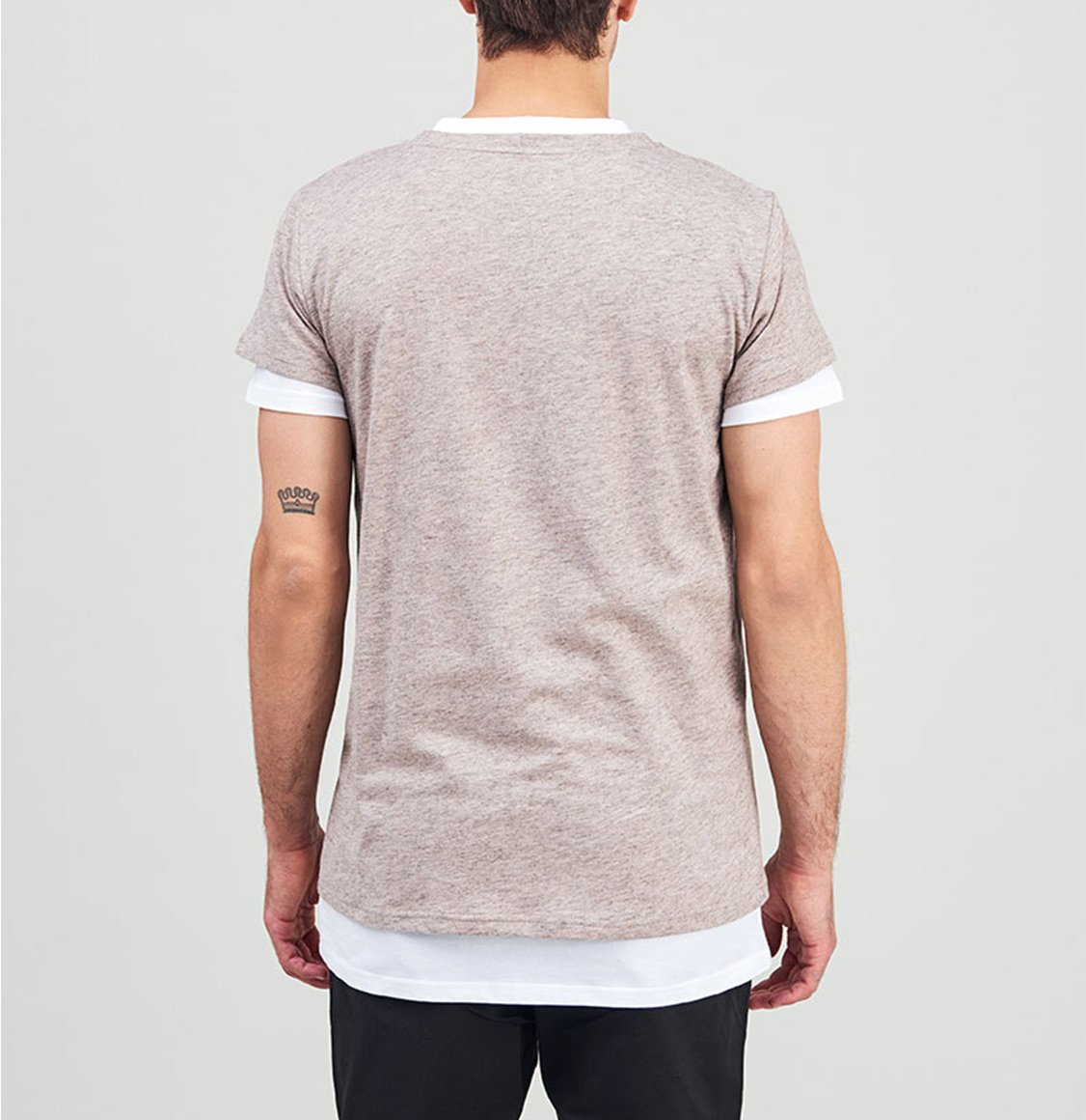Μπλούζα Διπλή The Project Garments Double Crew Neck Wool Blend T-Shirt Beige