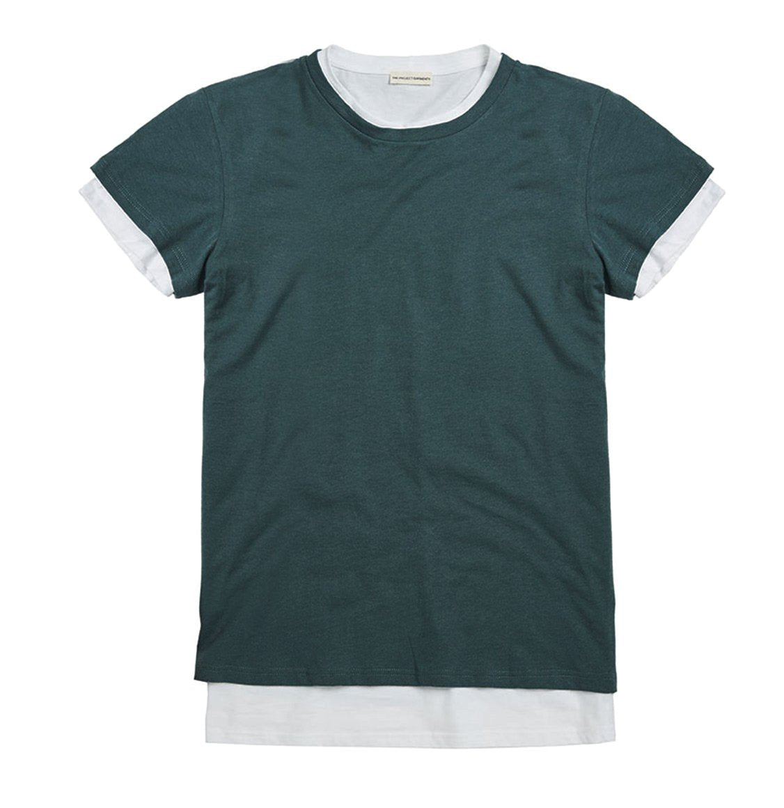 Ανδρική Μπλούζα Διπλή The Project Garments Double Crew Neck Wool Blend T-Shirt Petrol