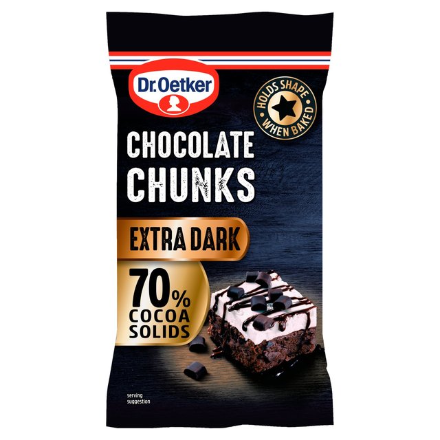 Σοκολάτα Υγείας Κομματάκια Dr. Oetker Chocolate Chunks Extra Dark 100g