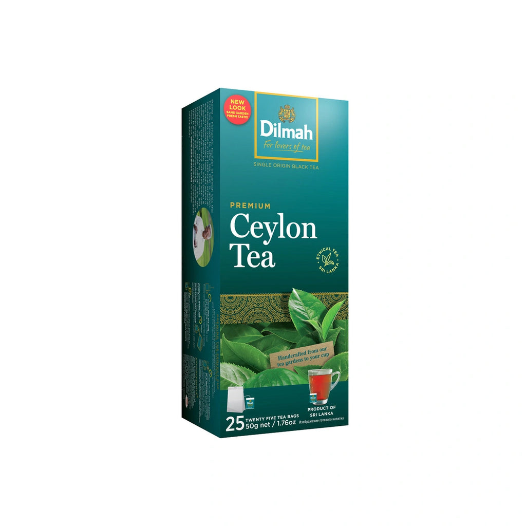 Dilmah Premium Ceylon Black Tea 25 Wrapped Tea Bags 50g-A