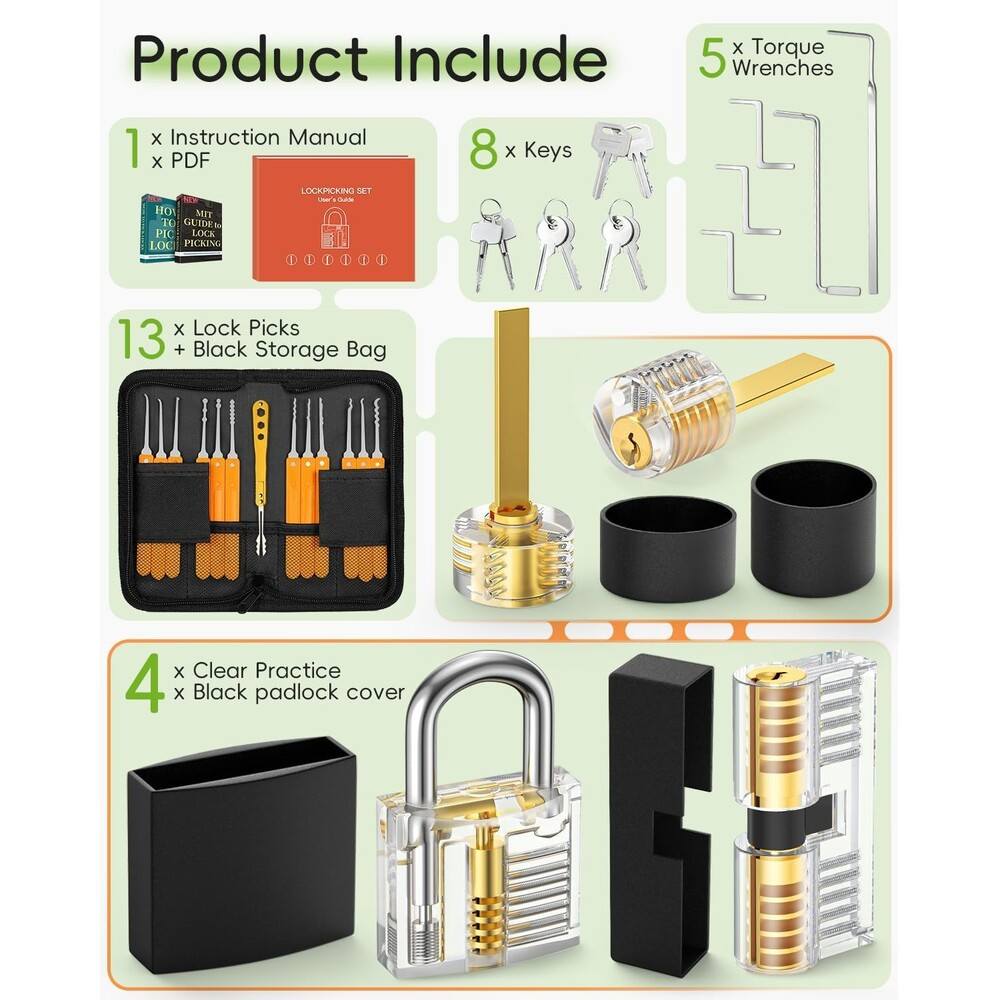 ετ Πρακτικής Ξεκλείδωμα Κλειδαριών Eventronic Lock Picking Set 36 Τεμαχίων