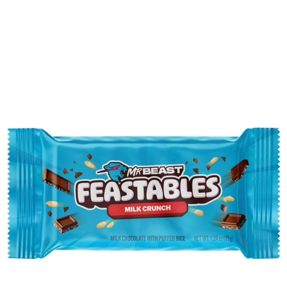 Σοκολάτα Γάλακτος Με Τραγανό Ρύζι Feastables MrBeast Crunch Milk Chocolate Bar 60g