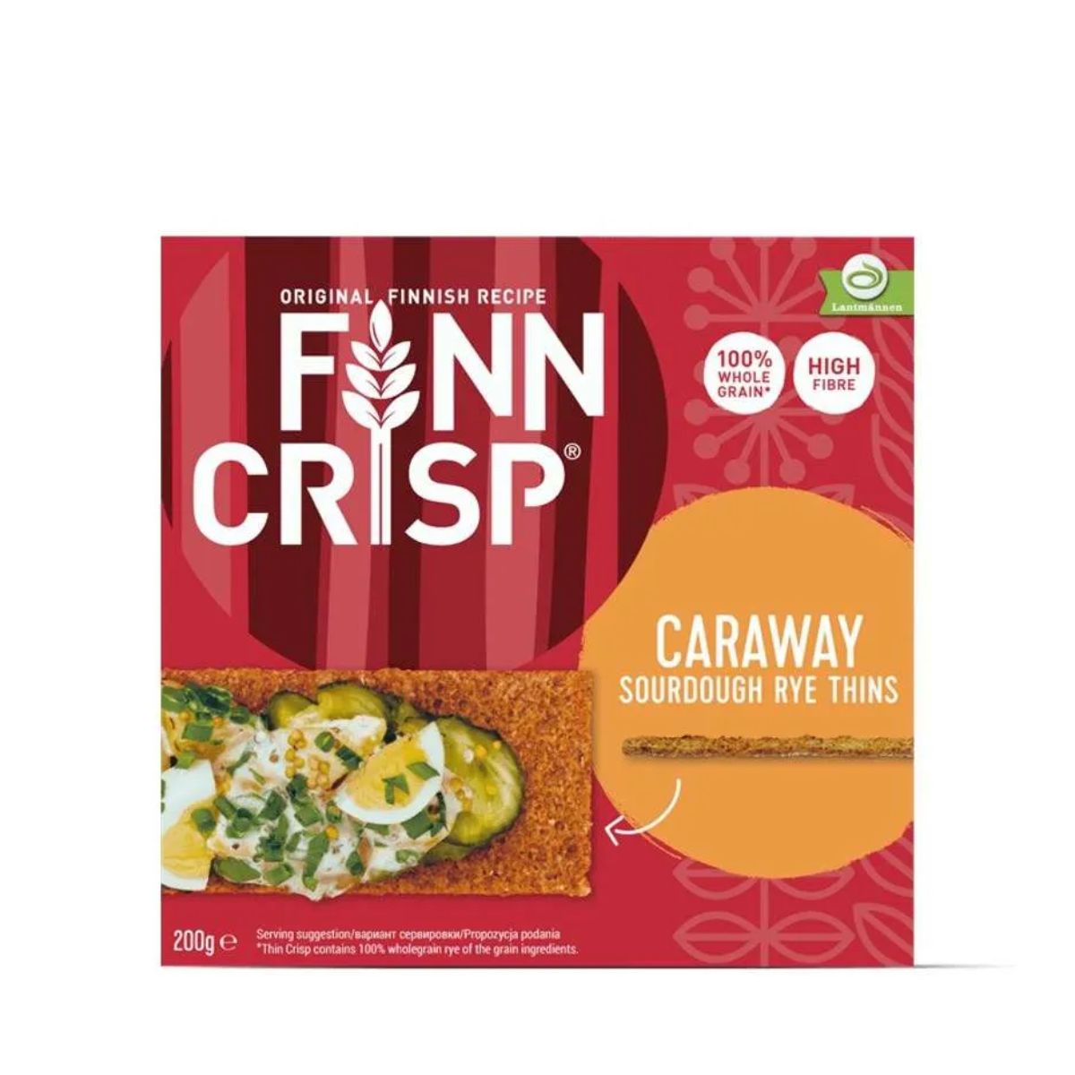 Φρυγανιές Σίκαλης Ολικής Άλεσης Finn Crisp Caraway