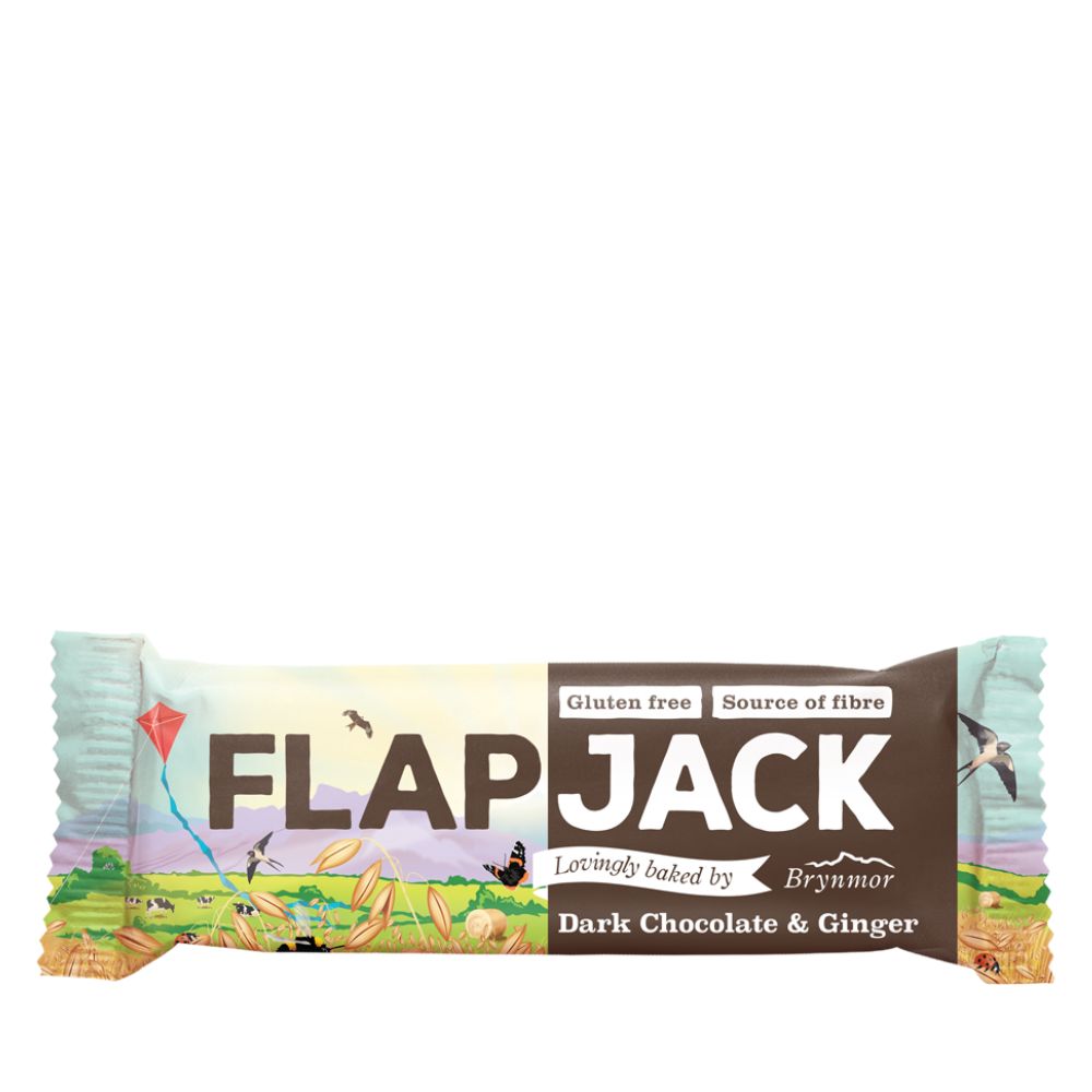 Μπάρα Δημητριακών με Μαύρη Σοκολάτα και Ginger Flapjack Dark Chocolate and Ginger 80g