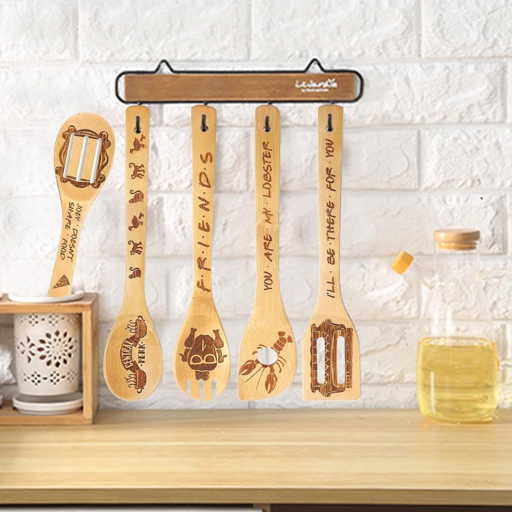 Ξύλινες Κουτάλες Friends Wooden Cooking Set