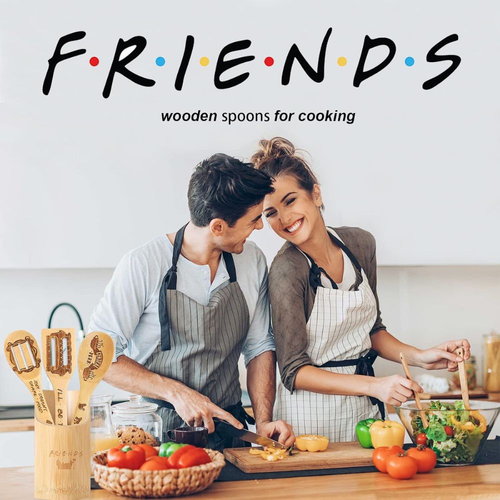 Ξύλινες Κουτάλες Friends Wooden Cooking Set