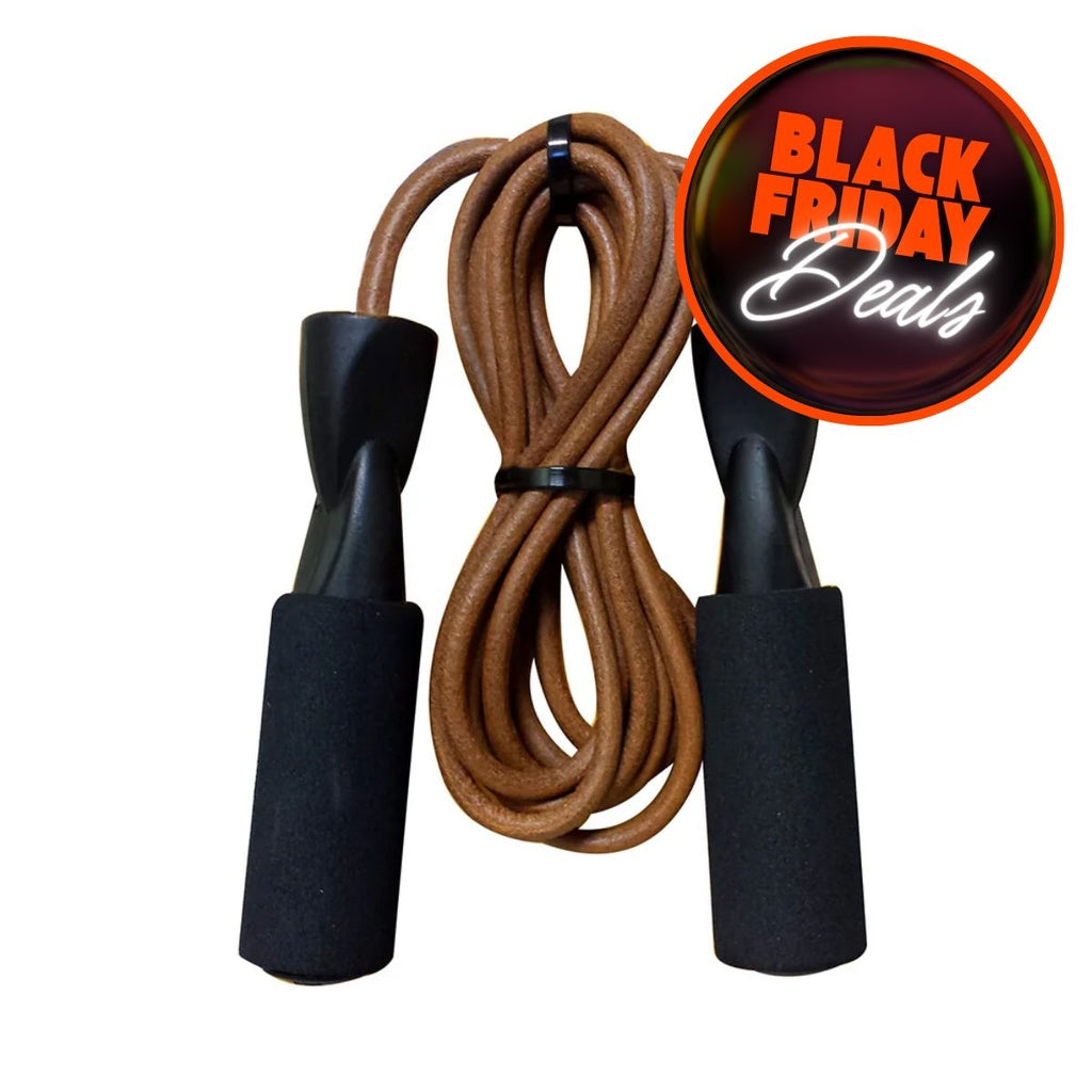 Σχοινάκι Γυμναστικής Δερμάτινο GoFit Leather Jump Rope GF-LR