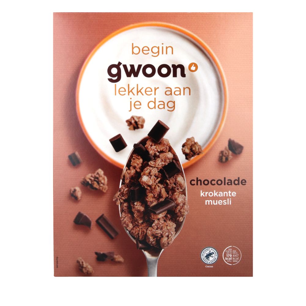 Δημητριακά Μούσλι Gwoon Crispy Muesli Chocolate