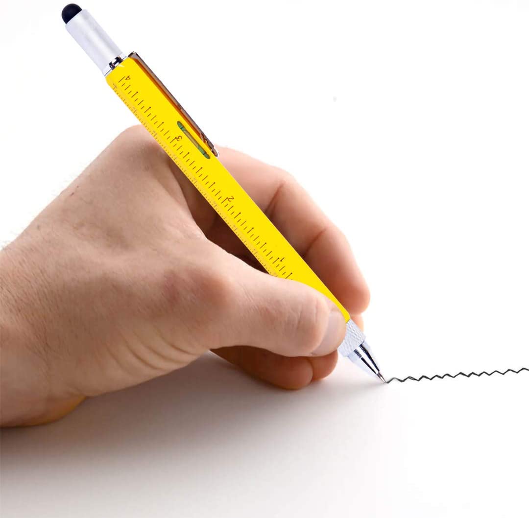 Στυλό Πολυεργαλείο 6 σε 1 Hongred Multi Tool Pen Ballpoint Yellow