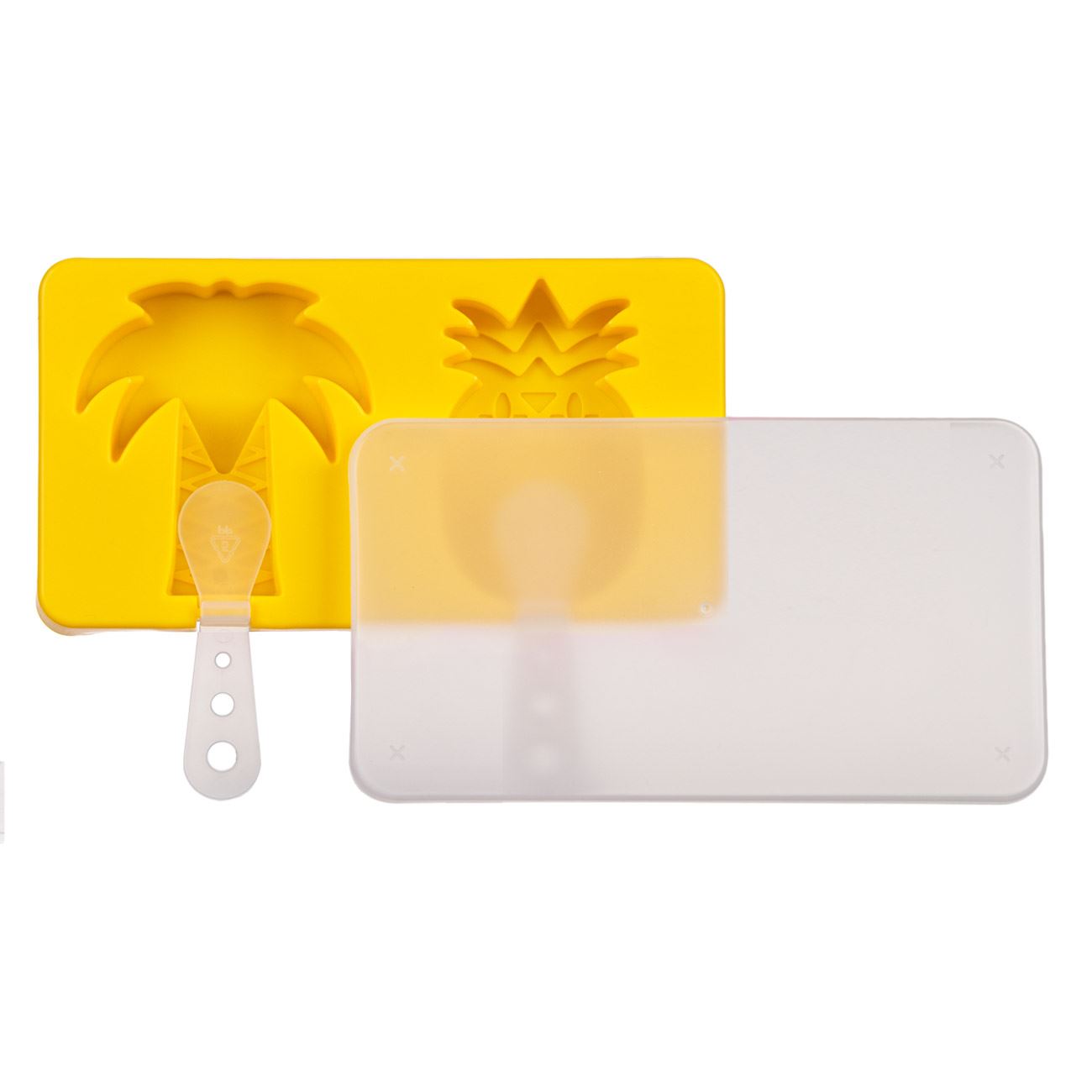 Θήκη Καλούπι Παγωτού Πλαστική Ανανάς Φοίνικας Κίτρινη 18.5x10cm