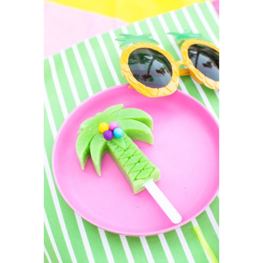 Θήκη Καλούπι Παγωτού Πλαστική Ανανάς Φοίνικας Κίτρινη 18.5x10cm