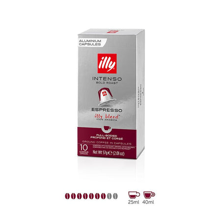 illy Intenso Roast Arabica Blend Compatible Capsules with Nespresso 10caps-D