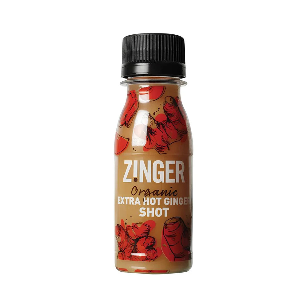Χυμός Έκθλιψης Βιολογικής Ρίζας Τζίντζερ Πολύ Καυτερό James White Drinks Zinger Organic Extra Hot Ginger Shot 70ml