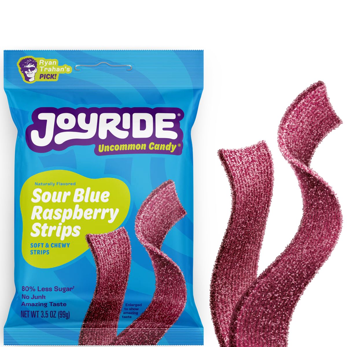 Ζελεδάκια Joyride Uncommon Candy Sour Blue Raspberry Strips