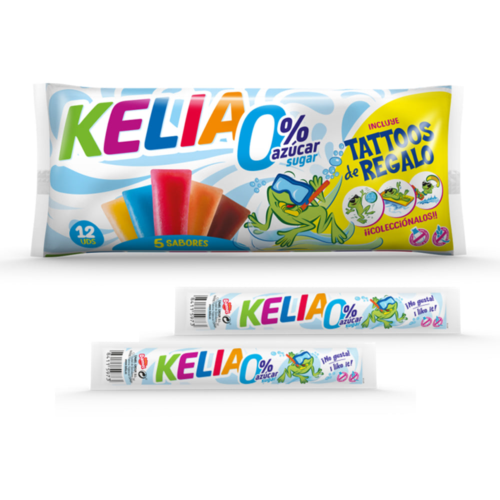 Γρανίτες Φρούτων Χωρίς Ζάχαρη Kelia No Sugar Ice Pops Fruit Flavours 540ml