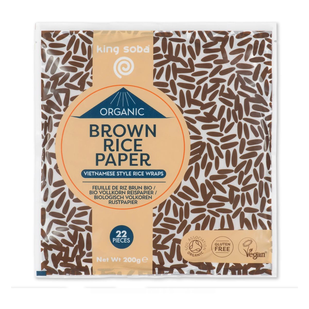Φύλλα Καστανού Ρυζιού King Soba Organic Brown Rice Paper Wraps Gluten Free