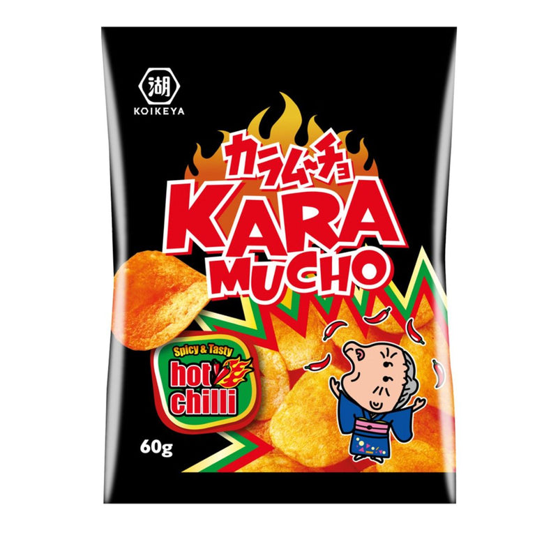 Καυτερά Πατατάκια Koikeya Karamucho Flat Chips Hot Chili