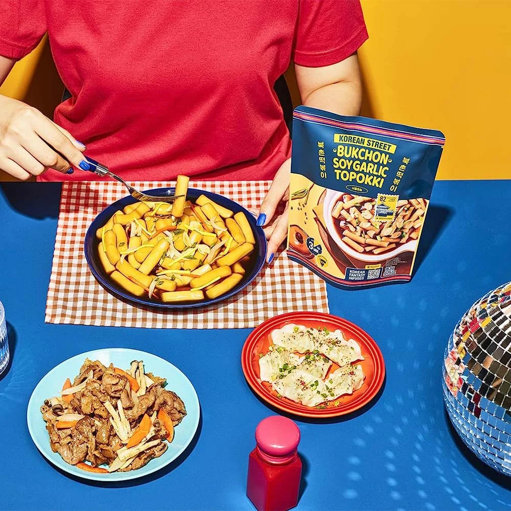 Στιγμιαία Νουντλς Ρυζιού Korean Street Topokki Bukchon Soy Garlic Flavour 163g