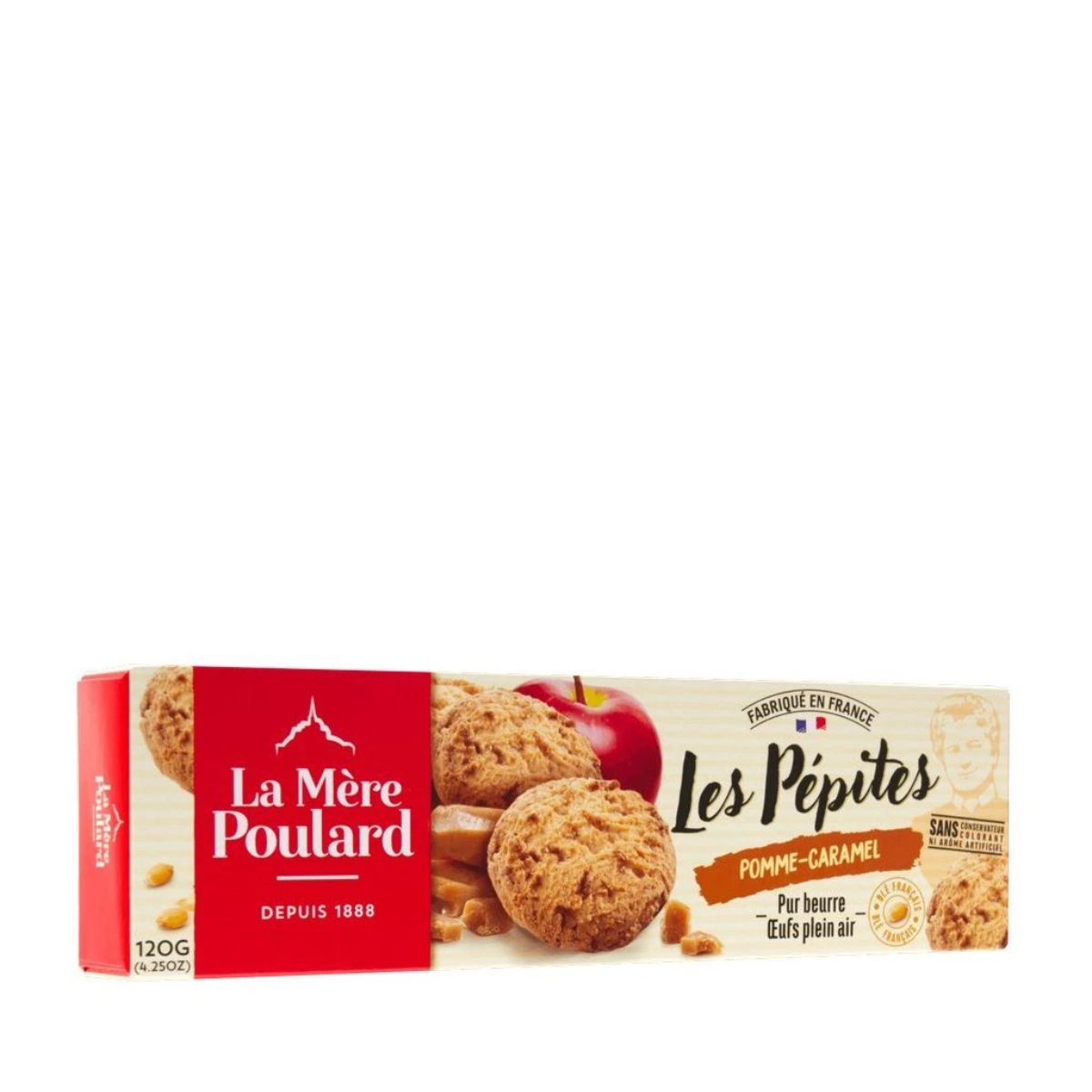 Μπισκότα Βουτύρου με Μήλο και Καραμέλα La Mere Poulard Les Pepites Butter Pomme Caramel Biscuits