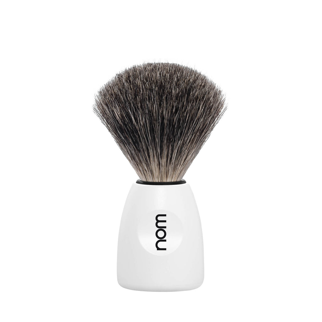 Πινέλο Ξυρίσματος με Γνήσια Τρίχα Ασβού Nom Lasse Pure Badger Brush White