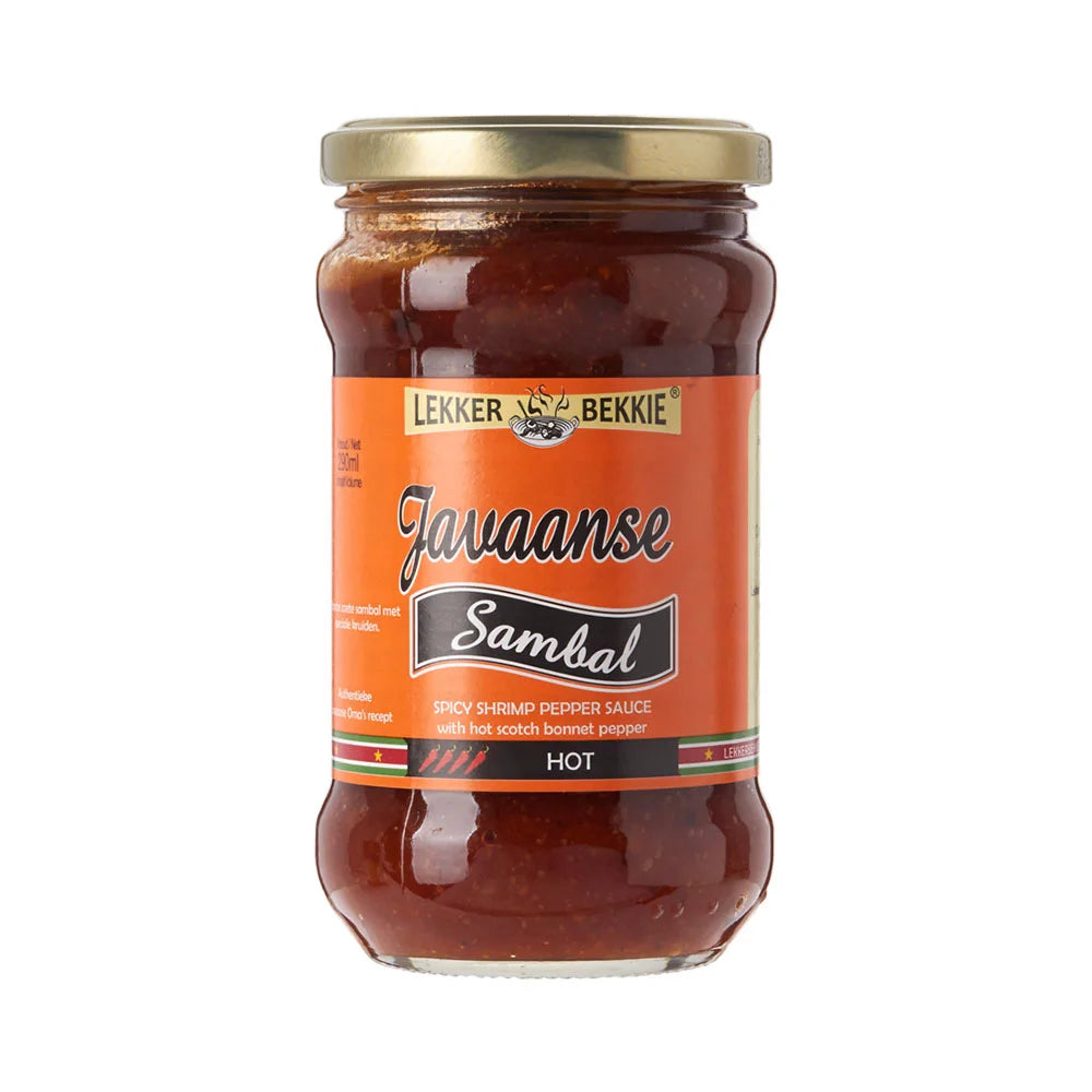 Σάλτσα Lekker Bekkie Sambal Javaanse Spicy Shrimp Hot Pepper Sauce 290ml