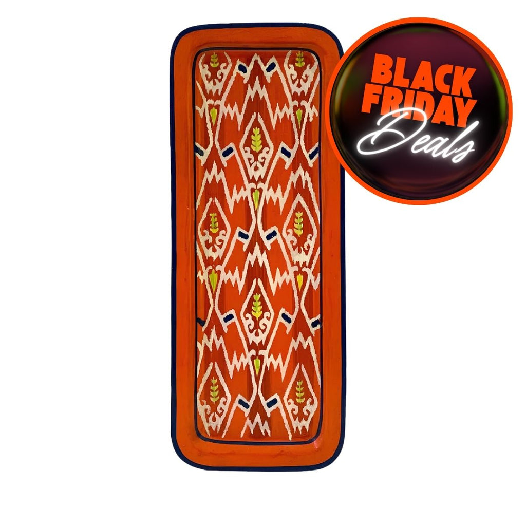 Δίσκος Les Ottomans Iron Tray Ikat Red