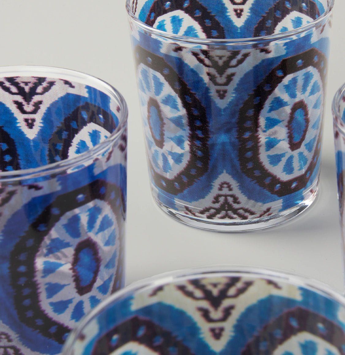 Ποτήρια Les Ottomans Ikat Glasses Blue (4 τεμάχια)