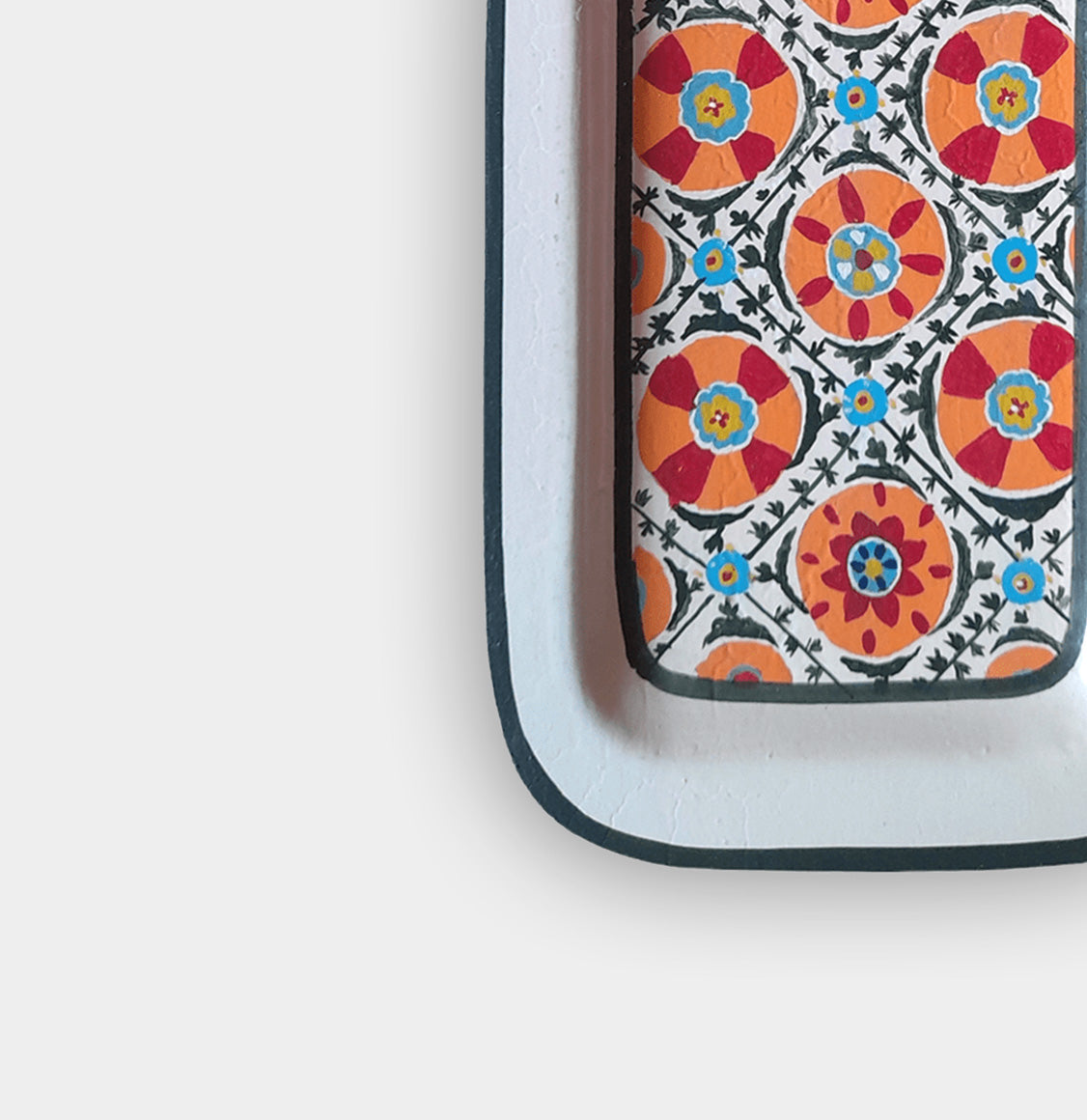 Δίσκος Les Ottomans Iron Tray Ikat White