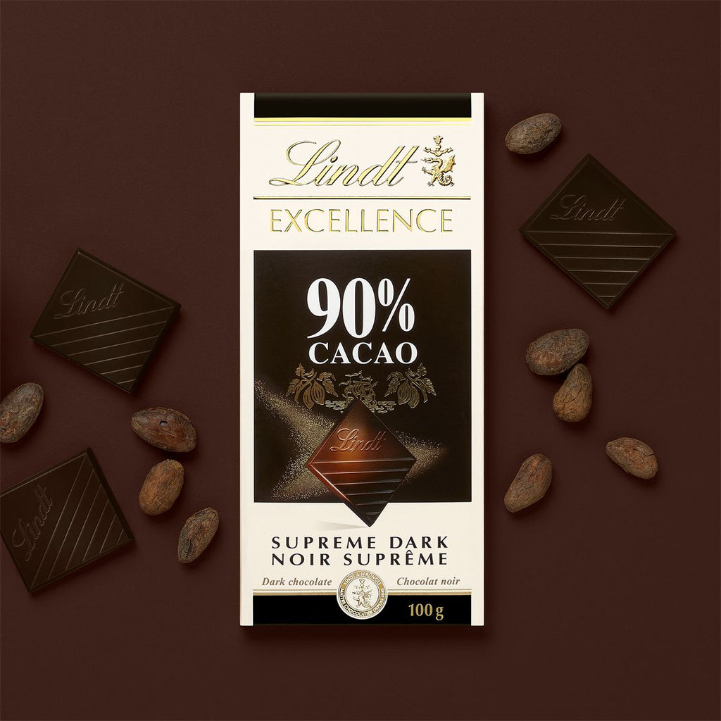 Σοκολάτα Υγείας Lindt Excellence 90% Cocoa Supreme Dark Chocolate 100g