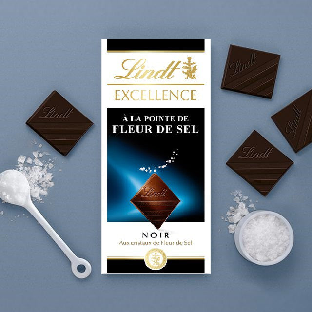 Σοκολάτα Υγείας με Θαλασσινό Αλάτι Lindt Excellence Fleur De Sel 100g