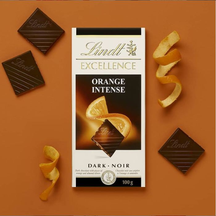 Σοκολάτα Υγείας με Πορτοκάλι Lindt Excellence Intense Orange Dark Chocolate 100g