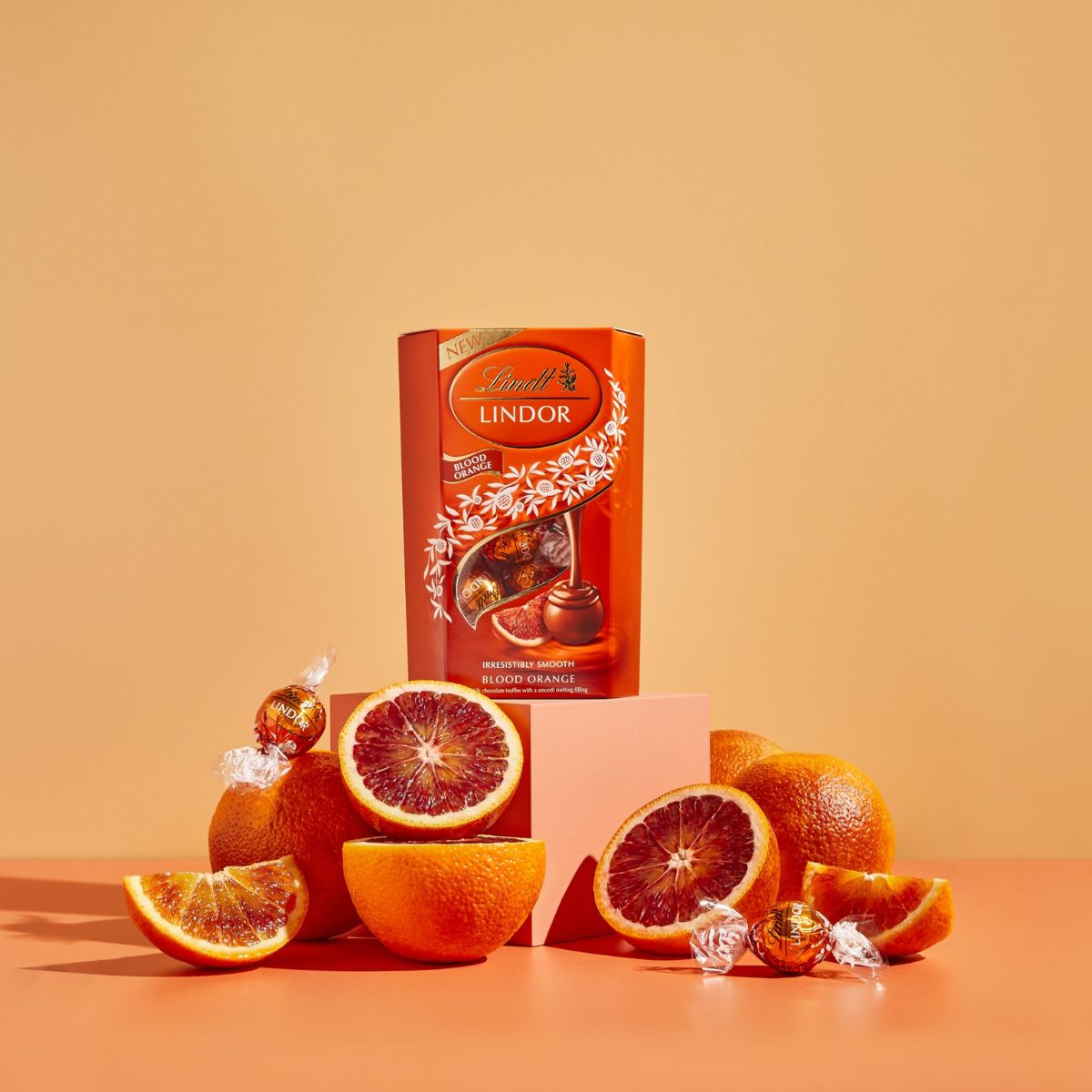 Lindt Lindor Blood Orange Milk Chocolate Truffle Box